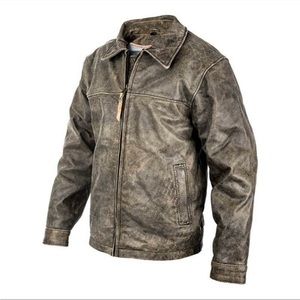 NWT Youth Rifleman Leather Jacket STS ranchwear Lg